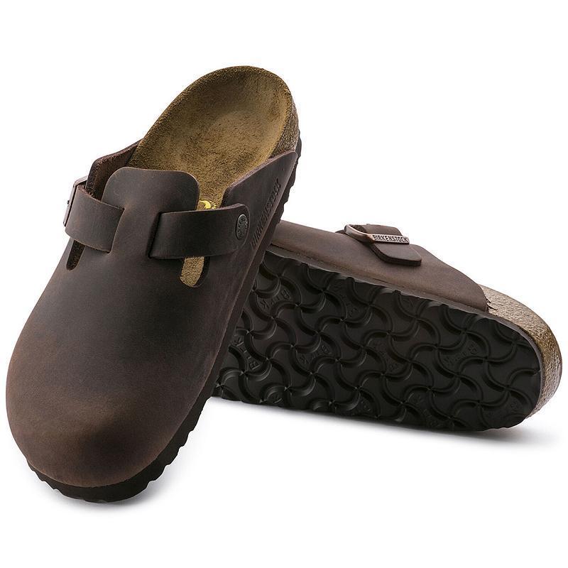 Birkenstock Oiled Læder Boston Dame Brune | DK 316OKI